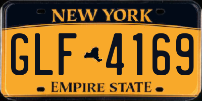 NY license plate GLF4169