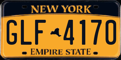 NY license plate GLF4170