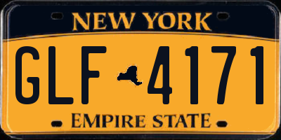 NY license plate GLF4171