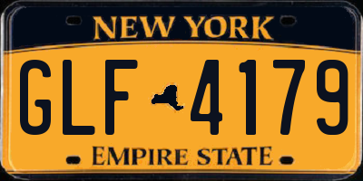 NY license plate GLF4179
