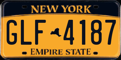 NY license plate GLF4187