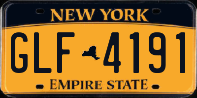 NY license plate GLF4191