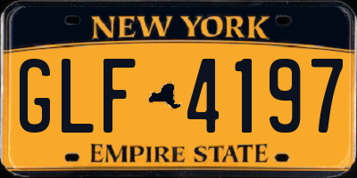NY license plate GLF4197
