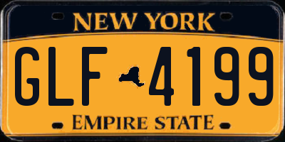 NY license plate GLF4199