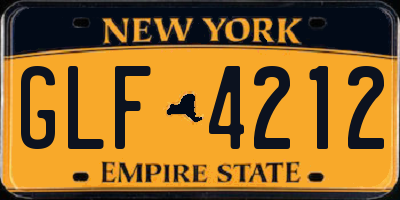 NY license plate GLF4212