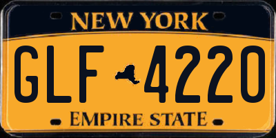 NY license plate GLF4220
