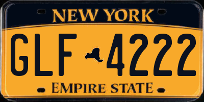 NY license plate GLF4222