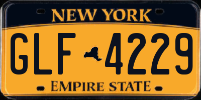 NY license plate GLF4229