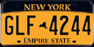 NY license plate GLF4244