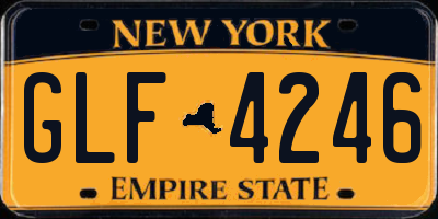 NY license plate GLF4246