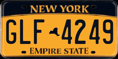 NY license plate GLF4249