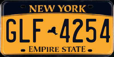 NY license plate GLF4254