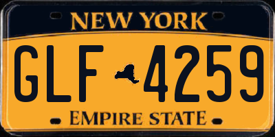 NY license plate GLF4259