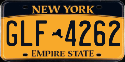 NY license plate GLF4262