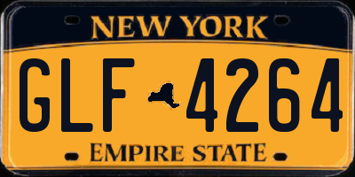 NY license plate GLF4264