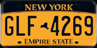NY license plate GLF4269