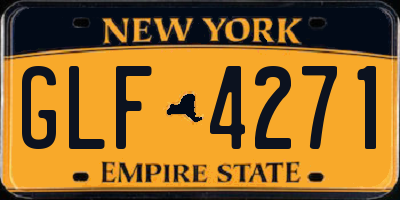 NY license plate GLF4271