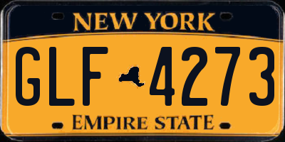 NY license plate GLF4273