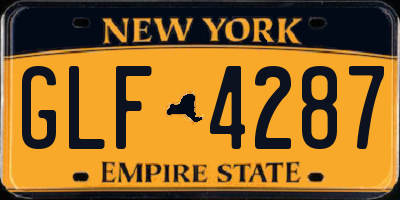 NY license plate GLF4287