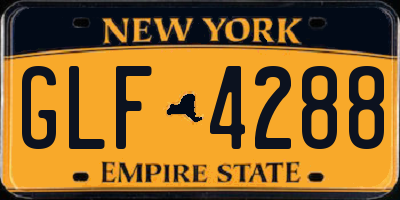 NY license plate GLF4288