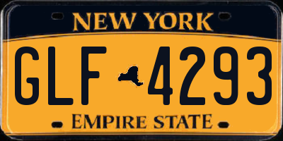 NY license plate GLF4293