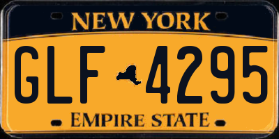 NY license plate GLF4295