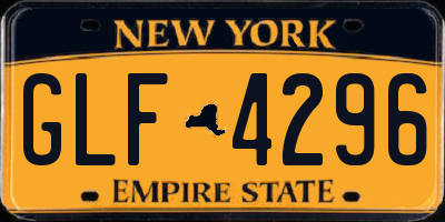 NY license plate GLF4296