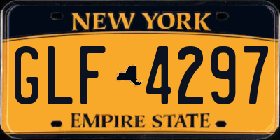 NY license plate GLF4297
