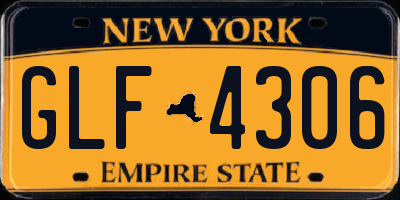 NY license plate GLF4306