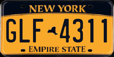 NY license plate GLF4311