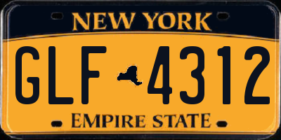 NY license plate GLF4312
