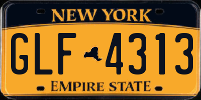 NY license plate GLF4313