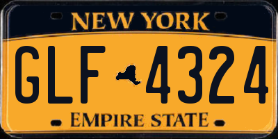 NY license plate GLF4324