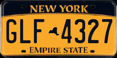NY license plate GLF4327