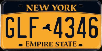 NY license plate GLF4346