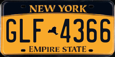NY license plate GLF4366