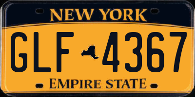 NY license plate GLF4367