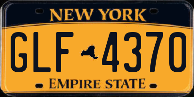 NY license plate GLF4370