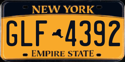 NY license plate GLF4392
