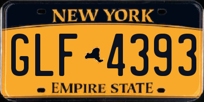 NY license plate GLF4393