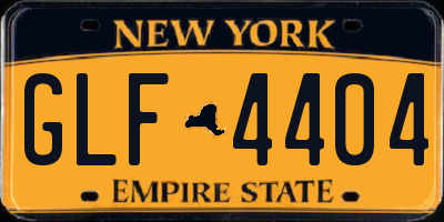 NY license plate GLF4404