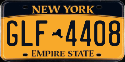 NY license plate GLF4408