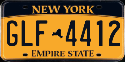 NY license plate GLF4412