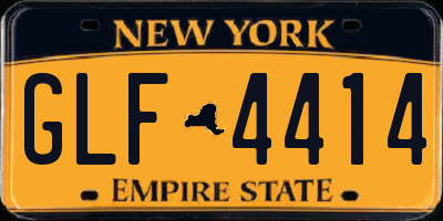 NY license plate GLF4414