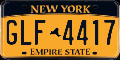 NY license plate GLF4417