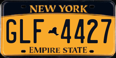 NY license plate GLF4427