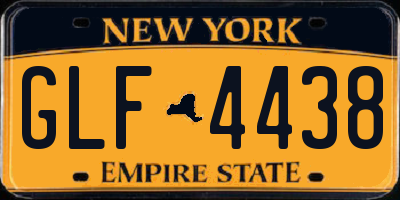 NY license plate GLF4438