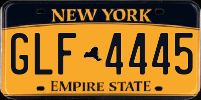 NY license plate GLF4445
