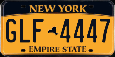 NY license plate GLF4447