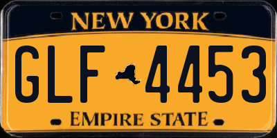 NY license plate GLF4453